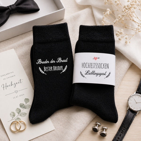 Bruder der Braut - Hochzeit Geschenk Socken "Gegen kalte Füße"