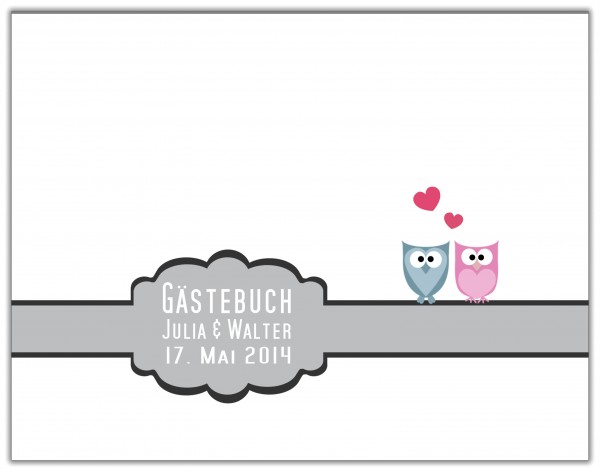 GÄSTEBUCH ZUR HOCHZEIT | ZWEI EULEN BESTSELLER SEIT 2012