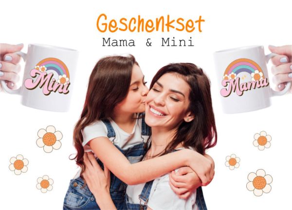 Mutter Tochter Geschenkset "Mama & Mini" Tassen für einen guten Start in den Tag