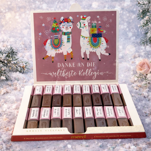 Geschenk für Kollegin Merci Aufkleber Set – Dankeschön