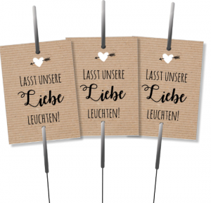 Wunderkerzen Karten zur Hochzeit in Kraftpapieroptik Wunderkerzen Karten zur Hochzeit in Kraftpapieroptik