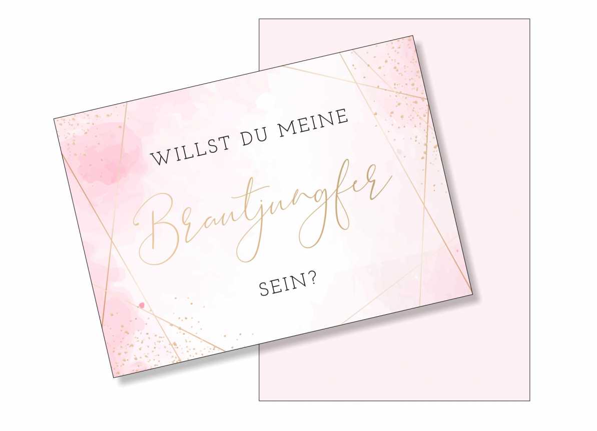 Hochzeitskarte Willst du meine Brautjungfer sein? Postkarte Weddingtree