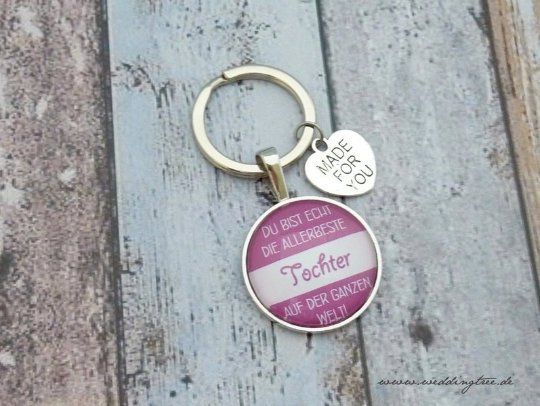 Beste Tochter Anhänger, Schlüsselanhänger, Allerbeste Tochter, Mama, Mutter, Vater, Geburtstag, Papa