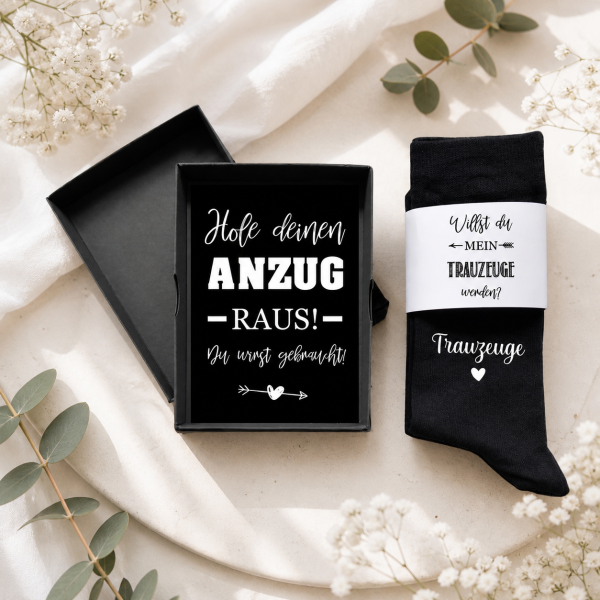 Hochzeit Geschenk Socken „Gegen kalte Füße“ – Geschenk für den Trauzeugen