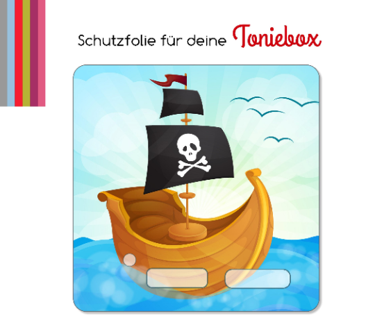 Schutzfolie passend für Toniebox, Piratenschiff
