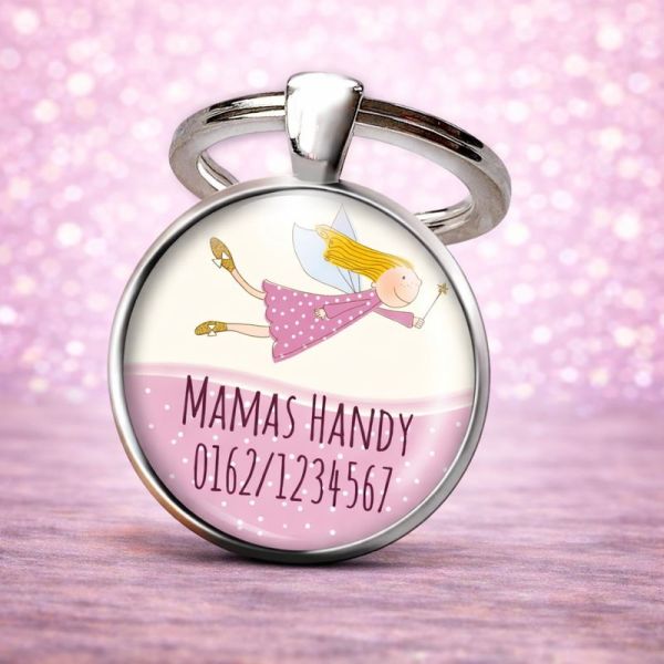 Einschulung Geschenk | Notfallnummer Anhänger – Motiv Fee