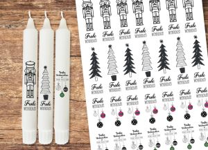 DIN A4 WEIHNACHTEN Tattoofolie - Nussknacker - für Kerzen / Keramik DIN A4 WEIHNACHTEN Tattoofolie - Nussknacker - für Kerzen / Keramik