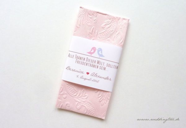 Taschentuch-Banderolen zum selber ausdrucken, Freudentränen (PDF)