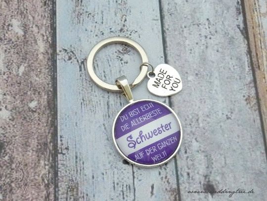 Beste Schwester Anhänger, Schlüsselanhänger, Geschenk Schwester, Schlüsselanhänger, Geburtstag, Baby