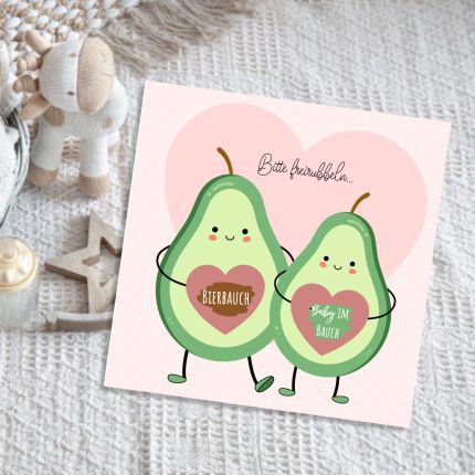 Rubbelkarten Set "Baby im Bauch" Avocados