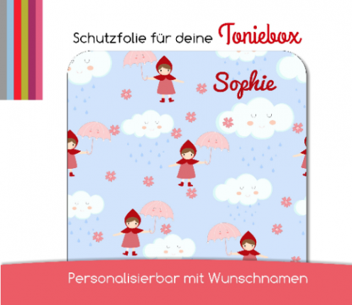 Schutzfolie passend für Toniebox, Rotkäppchen mit Schirm