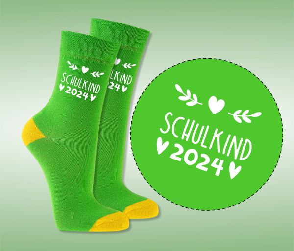 EINSCHULUNG Schulkind Socken GESCHENK für die Schultüte Schulkind Herz