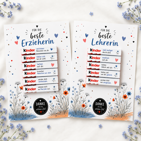 Abschiedsgeschenk PDF mit Kinderriegel-Banderolen | Sofortdownload für Erzieher, Lehrer & Kita