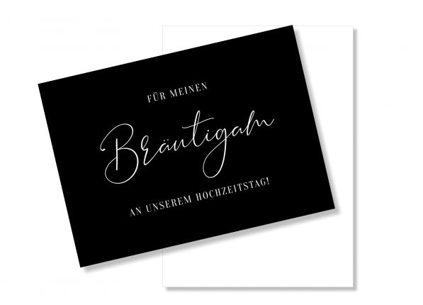 Postkarte für meinen Bräutigam am Hochzeitstag