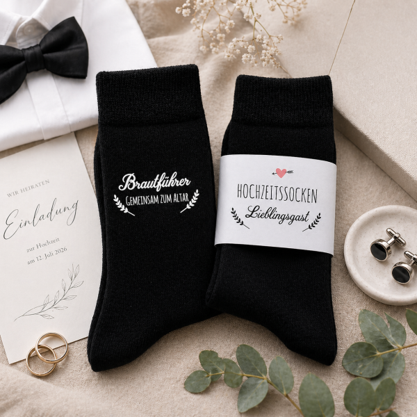 Brautführer - Hochzeit Geschenk Socken "Gegen kalte Füße"