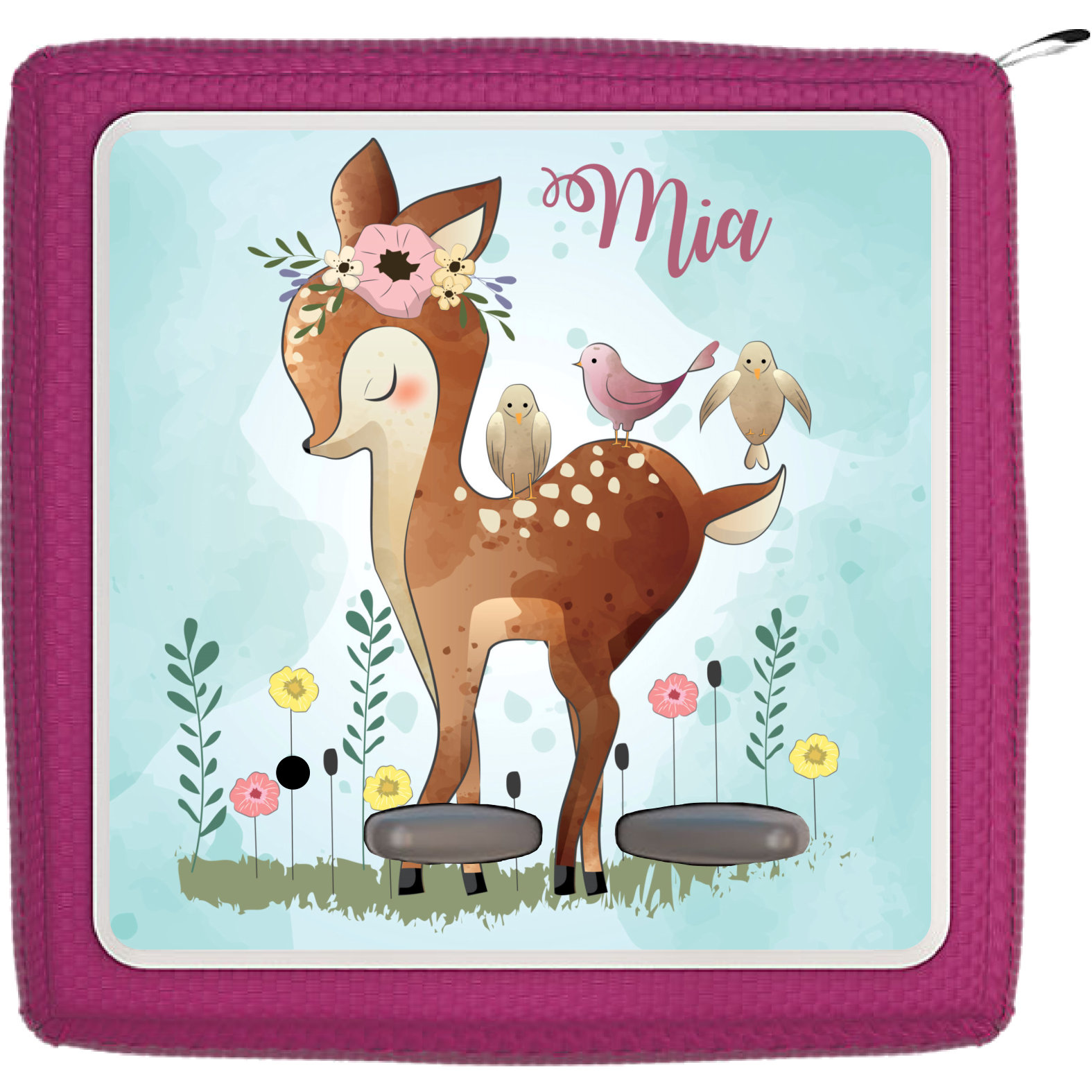 TheSmartGuard Schutzfolie passend f/ür die Toniebox Fuchs im Wald mit Name personalisiert Folie Sticker