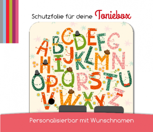 Schutzfolie passend für Toniebox, Alphabet