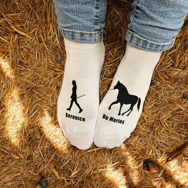 Pferd und Besitzer personalisierte Socken, Reiter Geschenk, Pferdeliebhaber