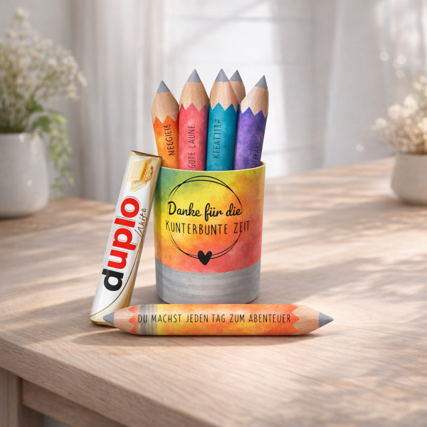 Abschiedsgeschenk Erzieherin | Duplo Banderolen Danke - Digitaler Download