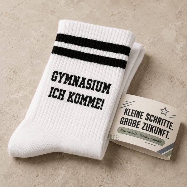 Schulwechsel Geschenk 5. Klasse – Sportsocken Gymnasium, Realschule oder Gesamtschule