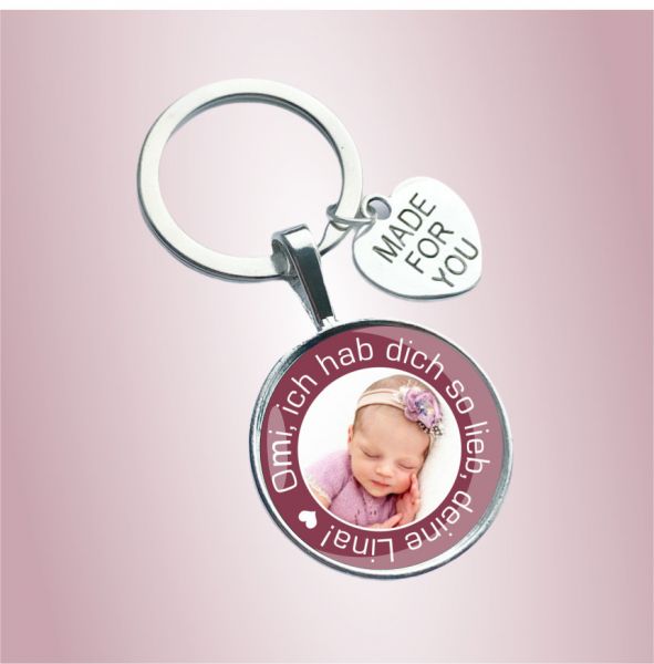 Schlüsselanhänger für die Oma - personalisiert mit Foto