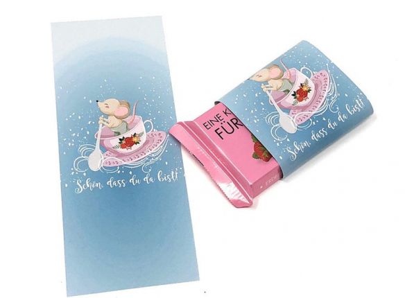 Schokoladenbanderolen, 25 Stück, Gastgeschenk zur Taufe, Kommunion, Konfirmation Schulanfang