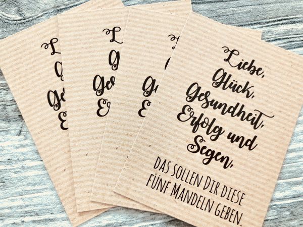 Hochzeit Gastgeschenk 50 Karten für Mandeln, Gastgeschenk Hochzeit, 5
