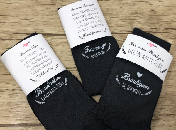 Hochzeit Geschenk Socken Bräutigam Weddingtree