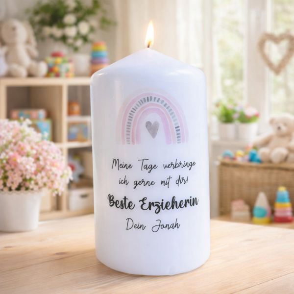 Geschenk fuer Erzieherin | Kerzen Tattoo personalisiert