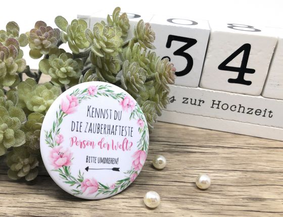 Taschenspiegel, Geschenk Trauzeugin, Brautjungfern zur Hochzeit