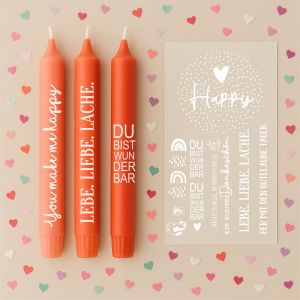 Weiße Kerzenfolie DIN A4 – Lebe Liebe Lache Sprüche – Tattoofolie für Kerzen & Keramik DIY Geschenk Weiße Kerzenfolie DIN A4 – Lebe Liebe Lache Sprüche – Tattoofolie für Kerzen & Keramik DIY Geschenk