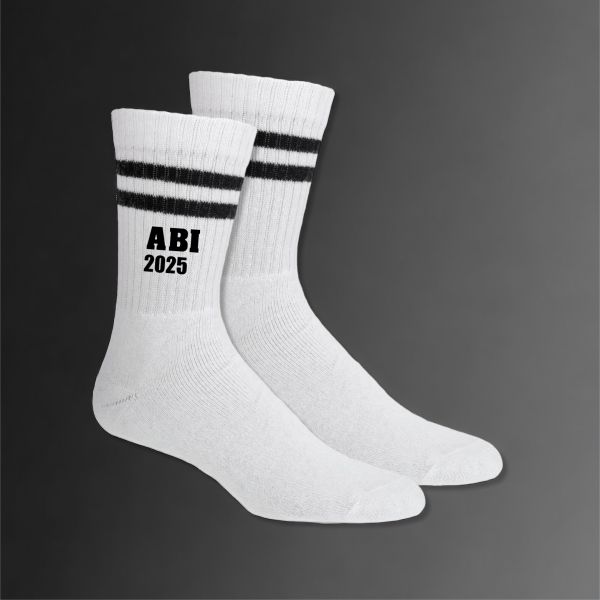 ABI - Abschluss - Tennissocken - Abitur 2025 - Abschluss 2025 - bedruckte Socken - Geschenk