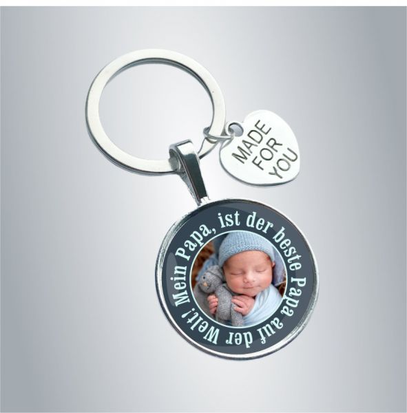 Schlüsselanhänger für den Papa - personalisiert mit Foto