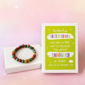 Abschiedsgeschenk für Erzieherin – Regenbogen-Armband mit Geschenkbox als Dankeschön zum Kindergarte Abschiedsgeschenk für Erzieherin – Regenbogen-Armband mit Geschenkbox als Dankeschön zum Kindergarte