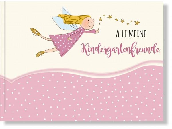 Freundebuch Kindergarten kleine Fee, Prinzessin, Erinnerungsbuch Kindergarten