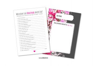 Hochzeitsspiel "Wer kennt das Brautpaar am besten" | Geschenk zur Hochzeit Hochzeitsspiel "Wer kennt das Brautpaar am besten" | Geschenk zur Hochzeit