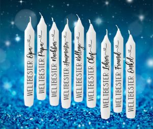 DIN A4 Kerzen Tattoofolie - WELTBESTER - Sprüche zum Verschenken - für Kerzen / Keramik DIN A4 Kerzen Tattoofolie - WELTBESTER - Sprüche zum Verschenken - für Kerzen / Keramik