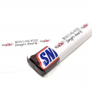 Banderolen zur Hochzeit, Wenn es mal wieder länger dauert, Weiß pinke Blumen Banderolen zur Hochzeit, Wenn es mal wieder länger dauert, Weiß pinke Blumen