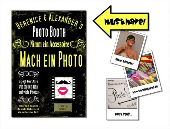 Photo Booth Schild Hochzeit