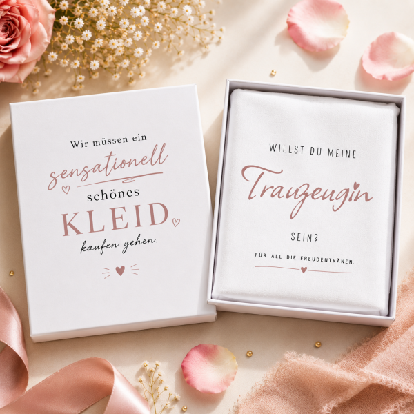 Trauzeugin fragen Geschenk Box | Willst du meine Trauzeugin sein | Überraschung Kleid kaufen