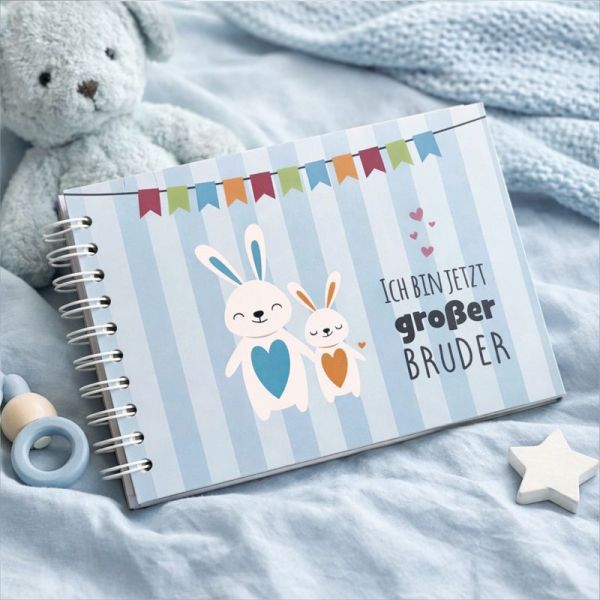 Erinnerungsbuch Großer Bruder | Geschenk zur Geburt