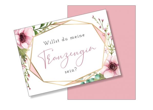Postkarte Willst du meine Trauzeugin sein? Passend zu unserem Trauzeuginnen Planer