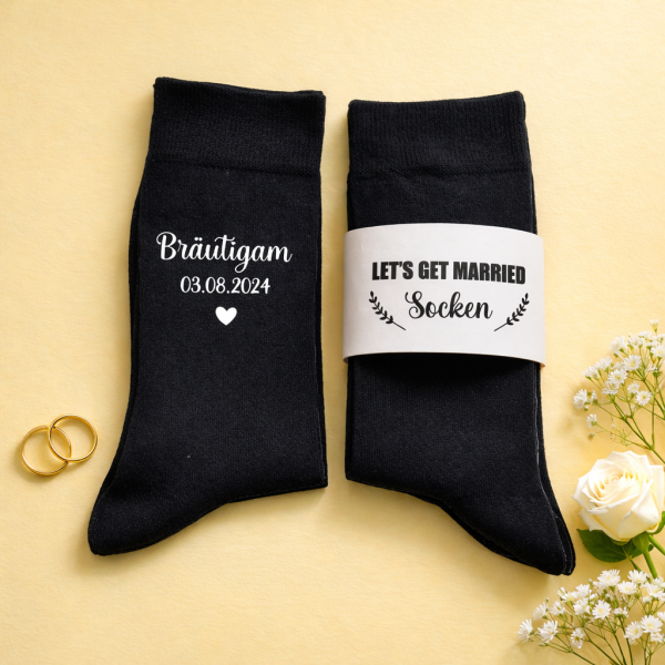 Hochzeitssocken mit Personalisierung | Personalisierte Aufdrucke | Getting Ready Hochzeit Accessoire