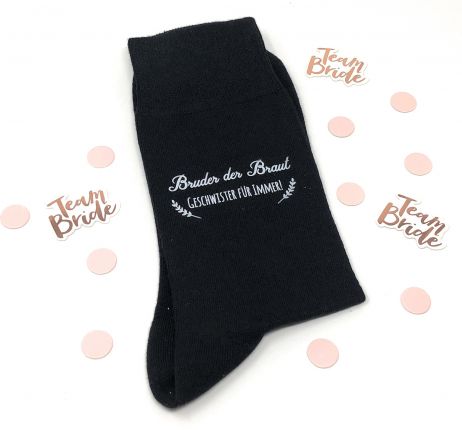 Hochzeit Geschenk Socken "Gegen kalte Füße" für den Bruder der Braut