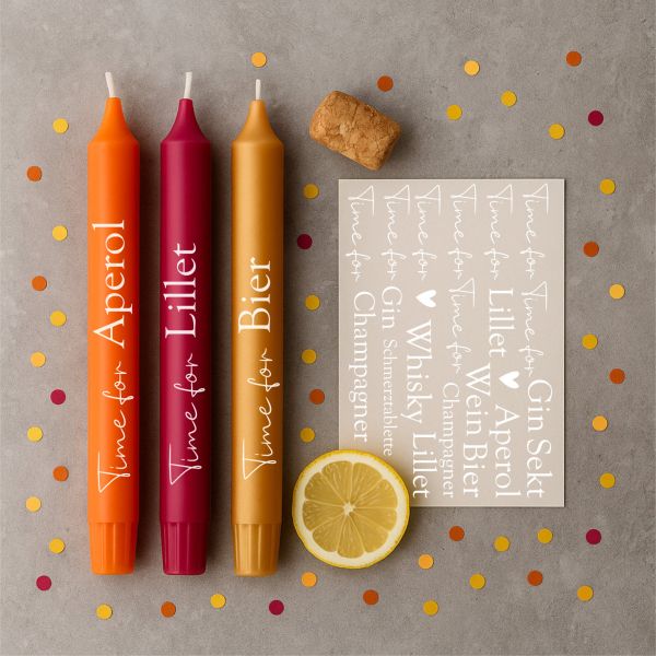 Weiße Kerzenfolie DIN A4 – Spirituosen Sprüche – Tattoofolie für Kerzen & Keramik DIY Geschenk Wein