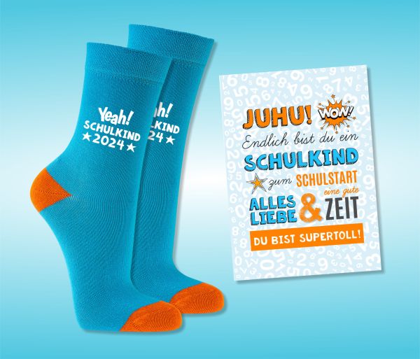 EINSCHULUNG Schulkind Socken GESCHENK für die Schultüte T-Rex