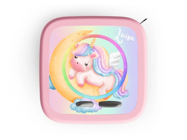 Schutzfolie für Toniebox 2- Einhorn auf Mond- optional mit Namen