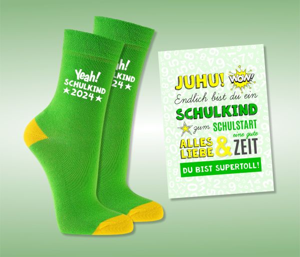 EINSCHULUNG Schulkind Socken GESCHENK für die Schultüte T-Rex
