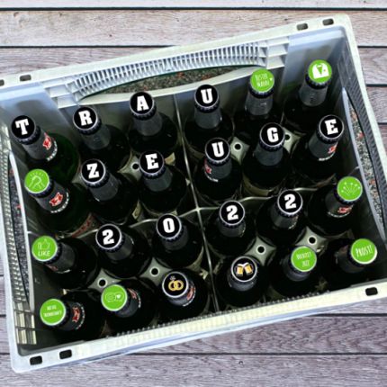 Personalisierter Bierkasten für den Trauzeugen