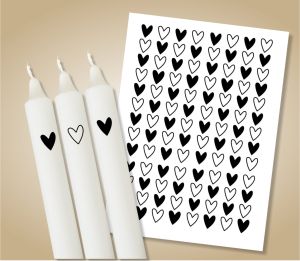 KERZENTATTOOS verschiedene Motive - Herzen Blumen Glückslicht KERZENTATTOOS verschiedene Motive - Herzen Blumen Glückslicht